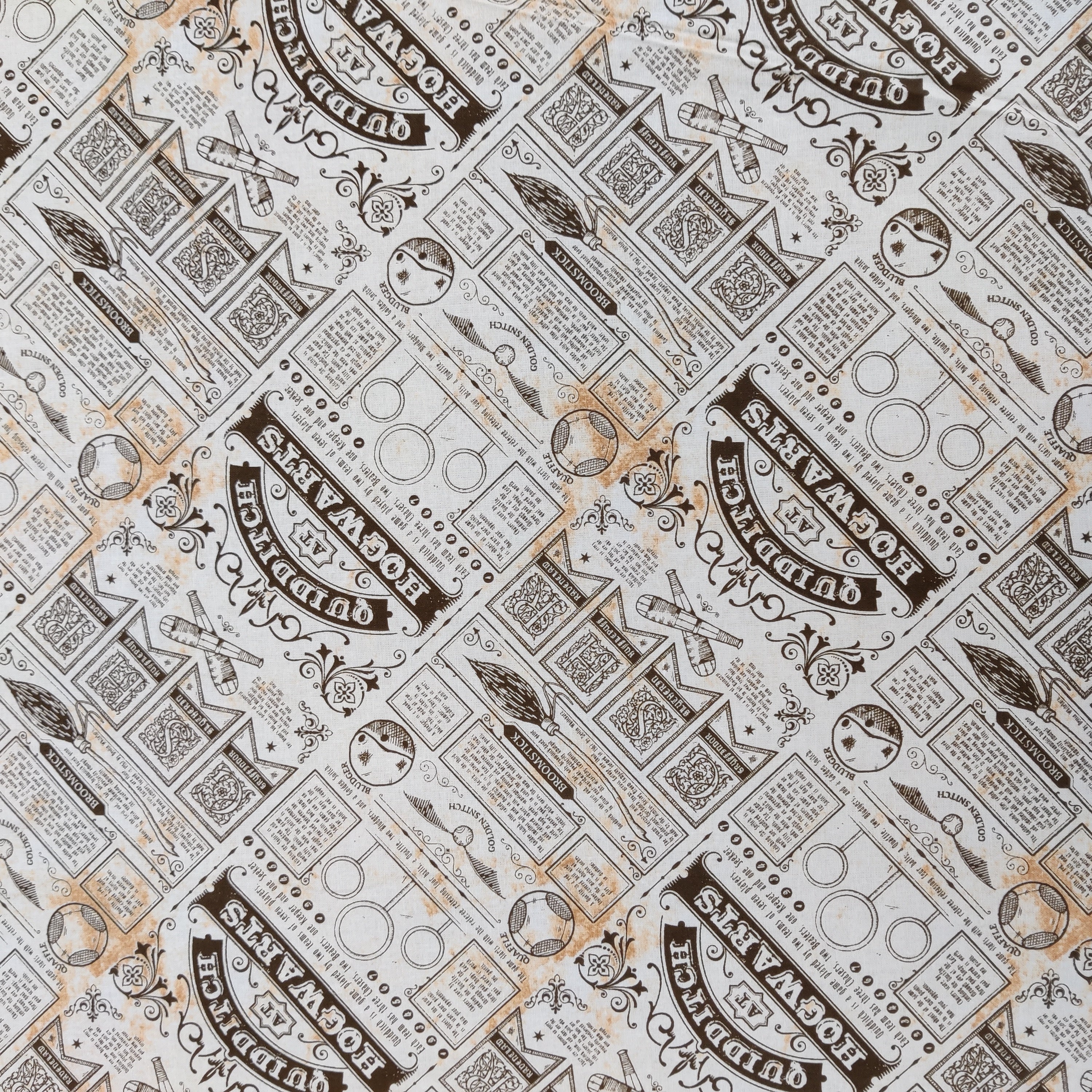 Quidditch Harry Potter Cotton Fabric 0.85 Metres