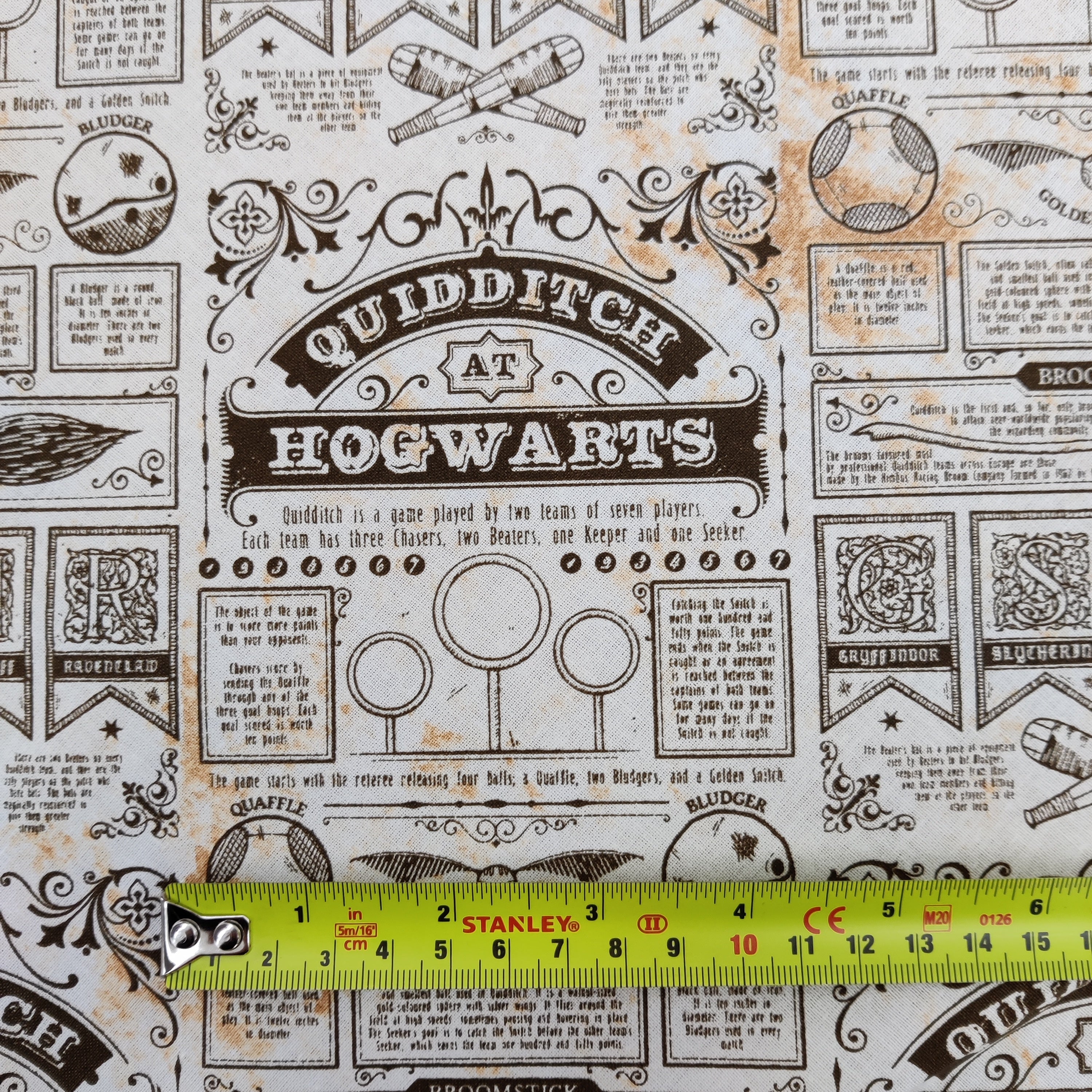 Quidditch Harry Potter Cotton Fabric 0.85 Metres