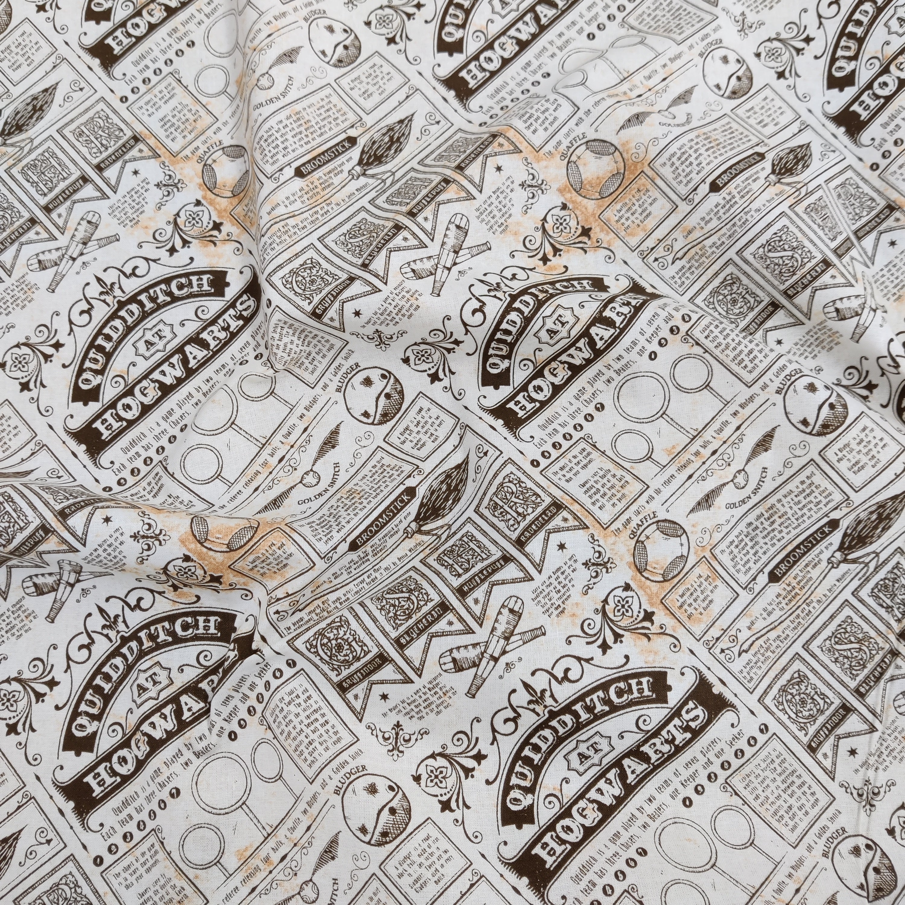 Quidditch Harry Potter Cotton Fabric 0.85 Metres