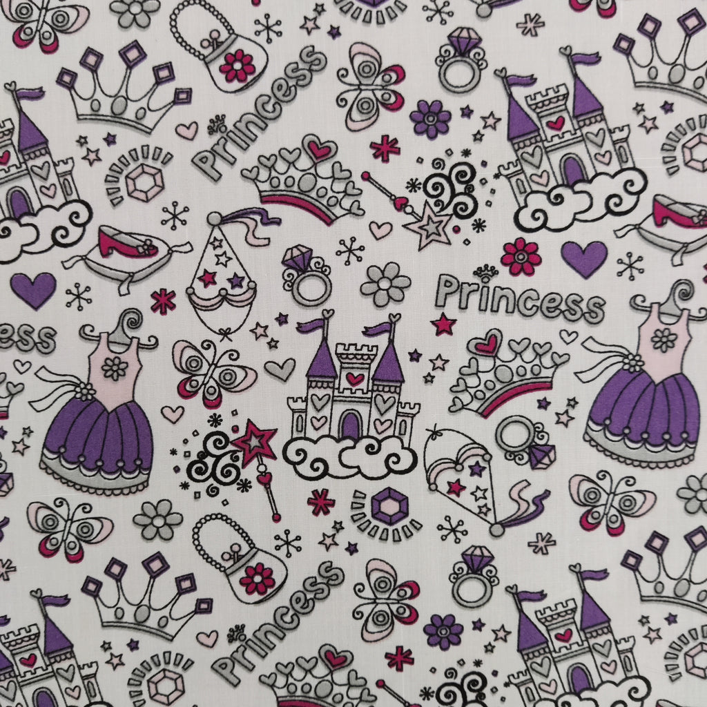 White Princess Polycotton