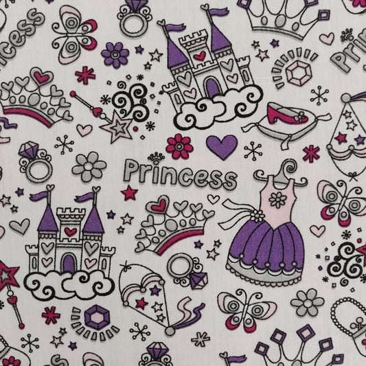 White Princess Polycotton