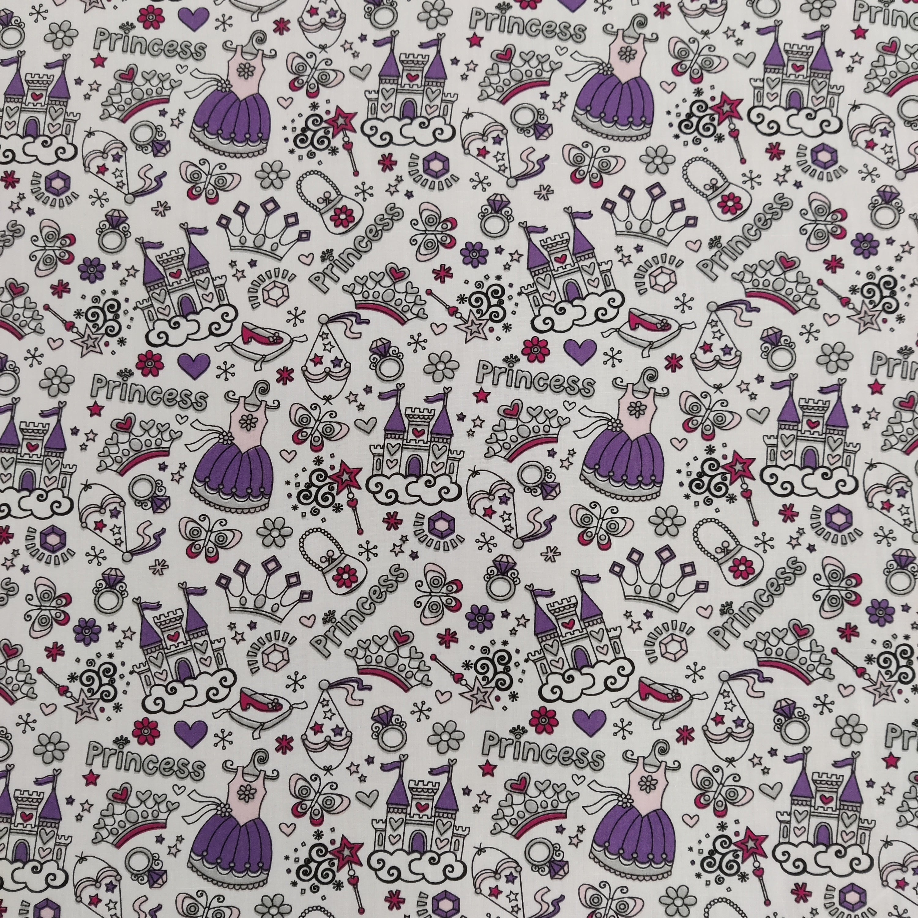 White Princess Polycotton