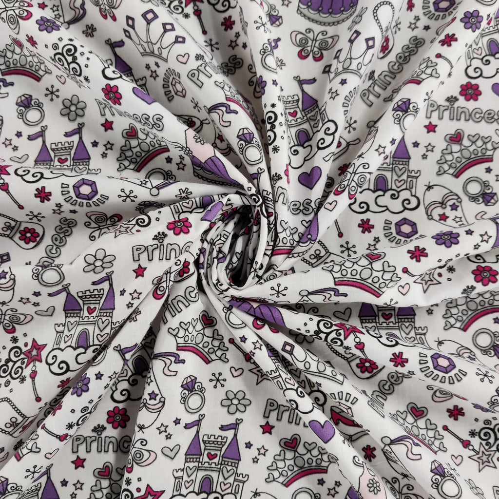 White Princess Polycotton