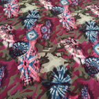 Camouflage Tie Dye Scuba Stretch Fabric Lightweight Material