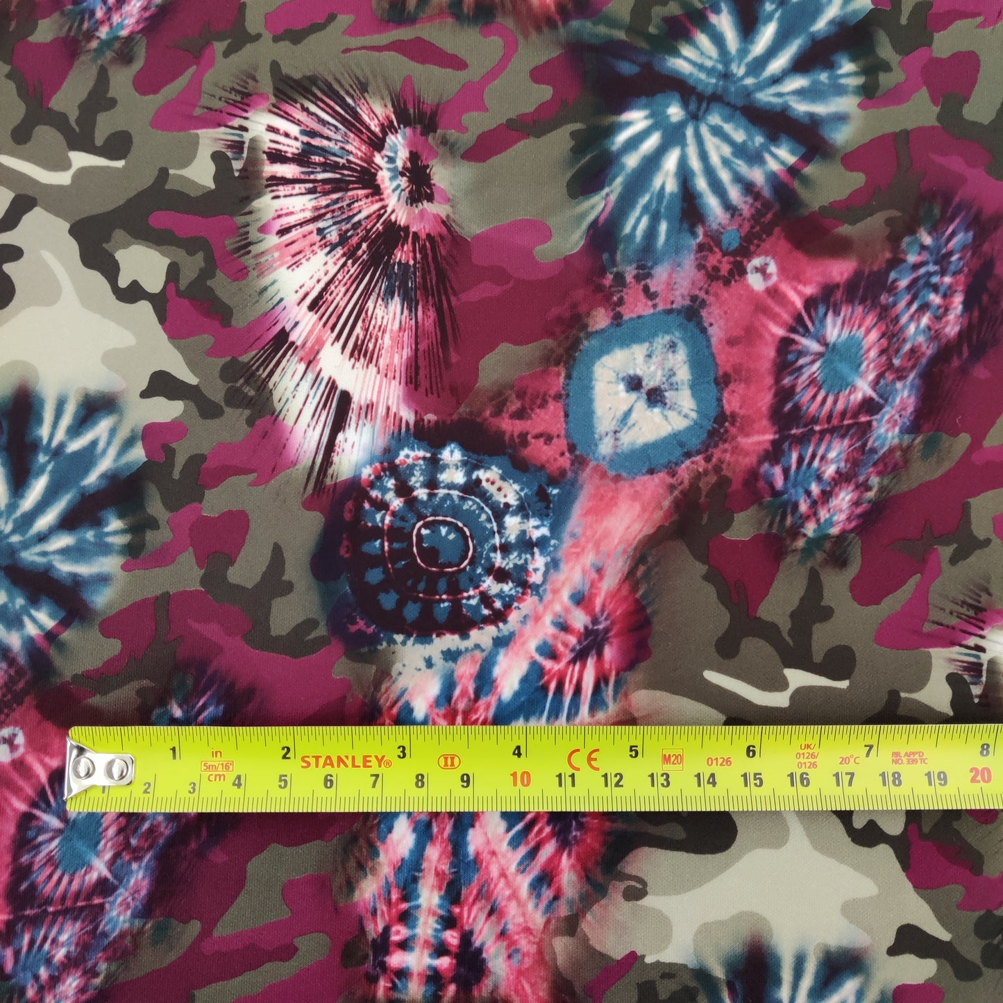 Camouflage Tie Dye Scuba Stretch Fabric Lightweight Material