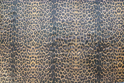 Dark Leopard Animal Print Velvet