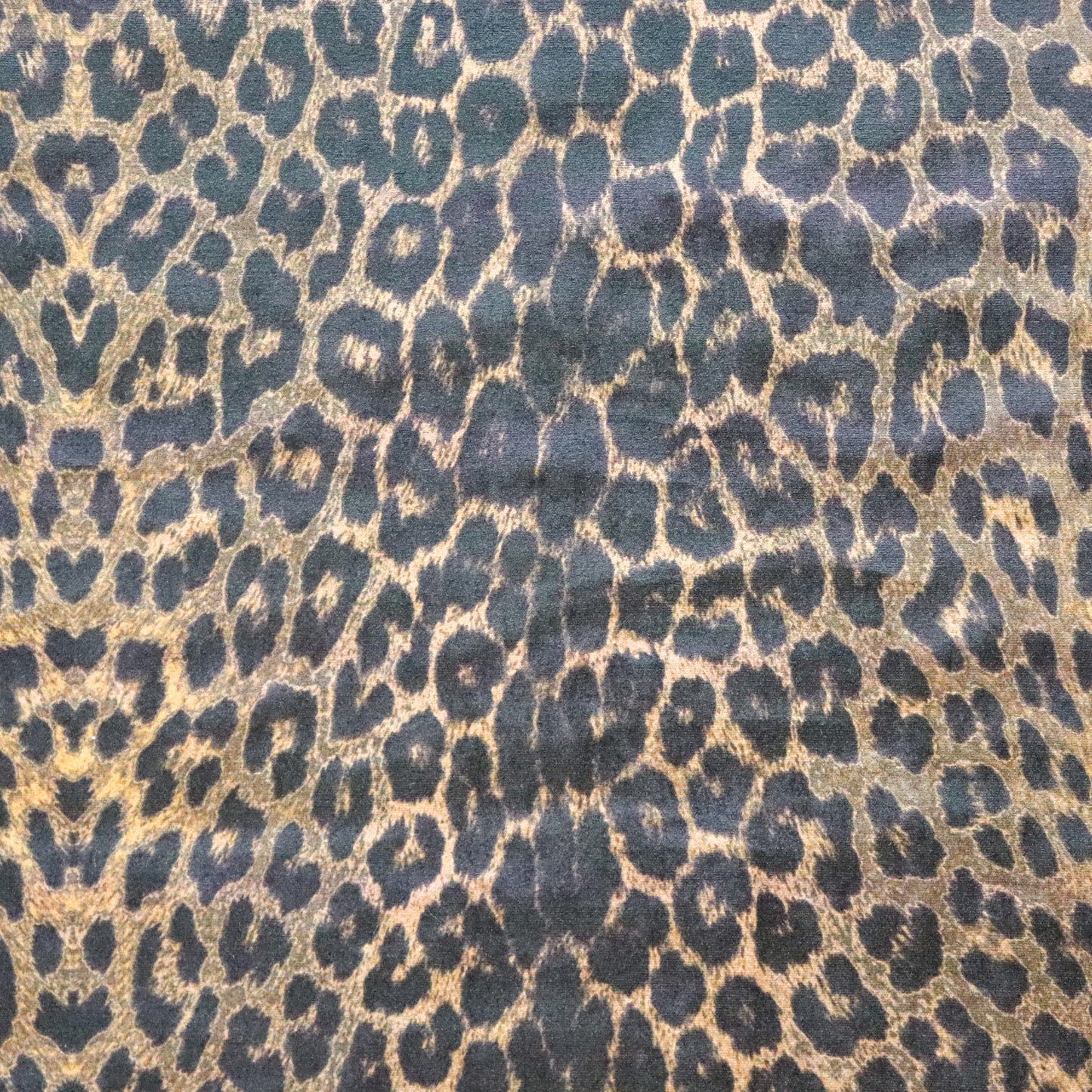 Dark Leopard Animal Print Velvet