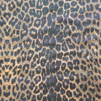 Dark Leopard Animal Print Velvet