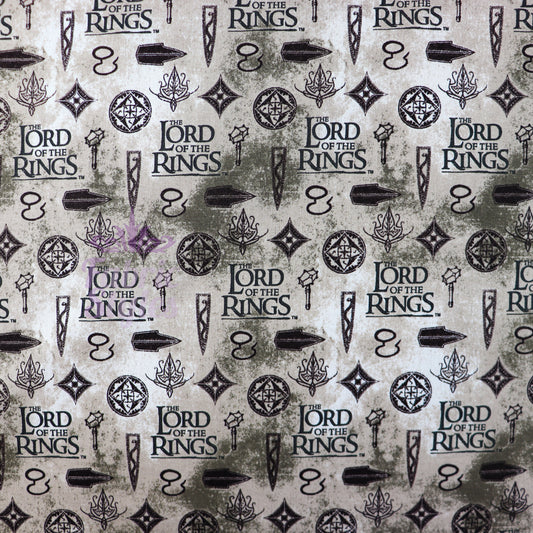 Lord of the Rings Icons Cotton Fabric 0.7 Metres