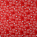 FS1069 Christmas Ho Ho Ho Cotton Fabric Red