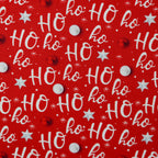 FS1069 Christmas Ho Ho Ho Cotton Fabric Red
