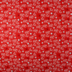 FS1069 Christmas Ho Ho Ho Cotton Fabric Red