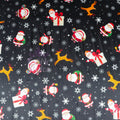 Santa Reindeer Christmas Velvet Fabric
