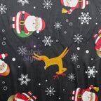 Santa Reindeer Christmas Velvet Fabric
