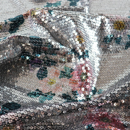 Floral Sequin Fabric