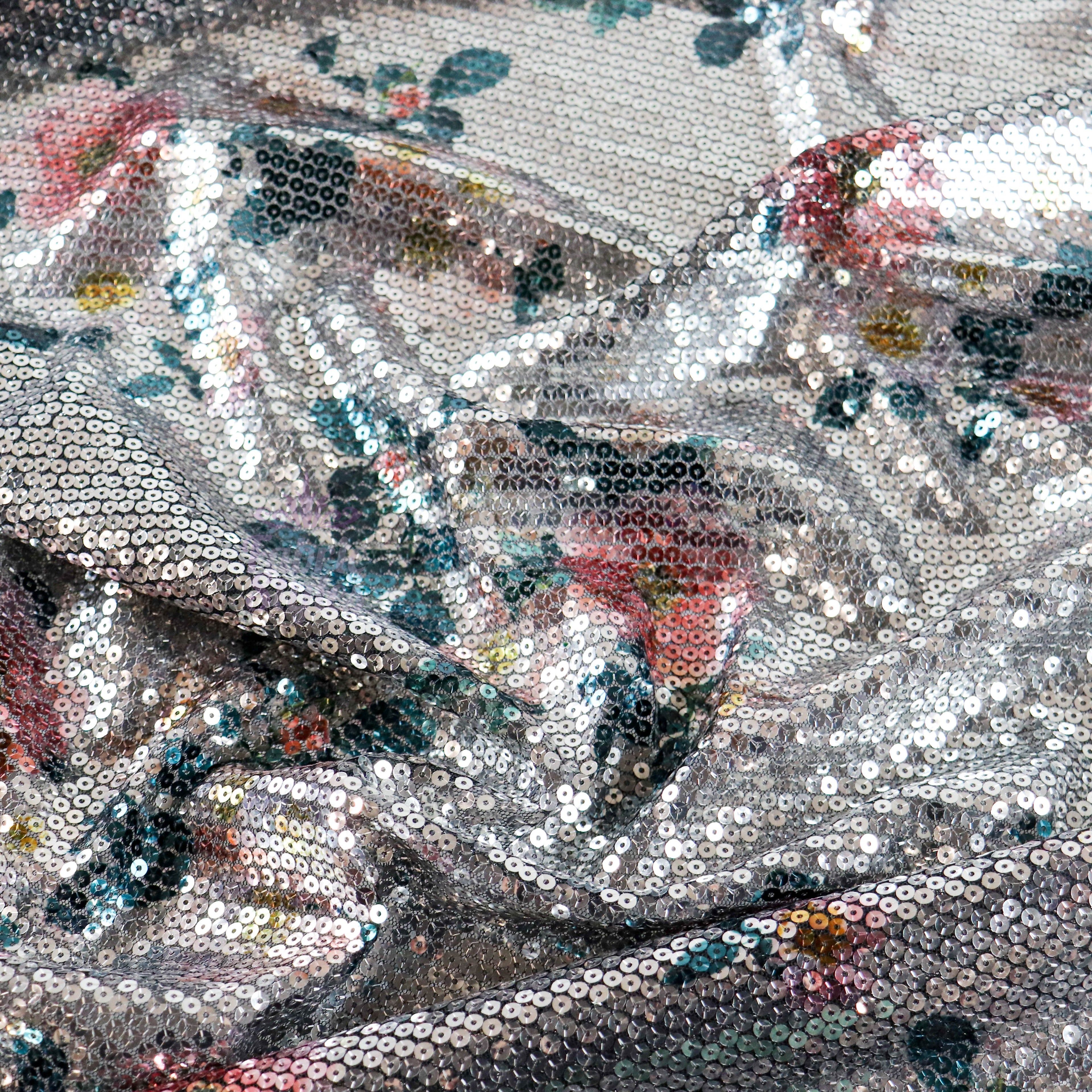 Floral Sequin Fabric
