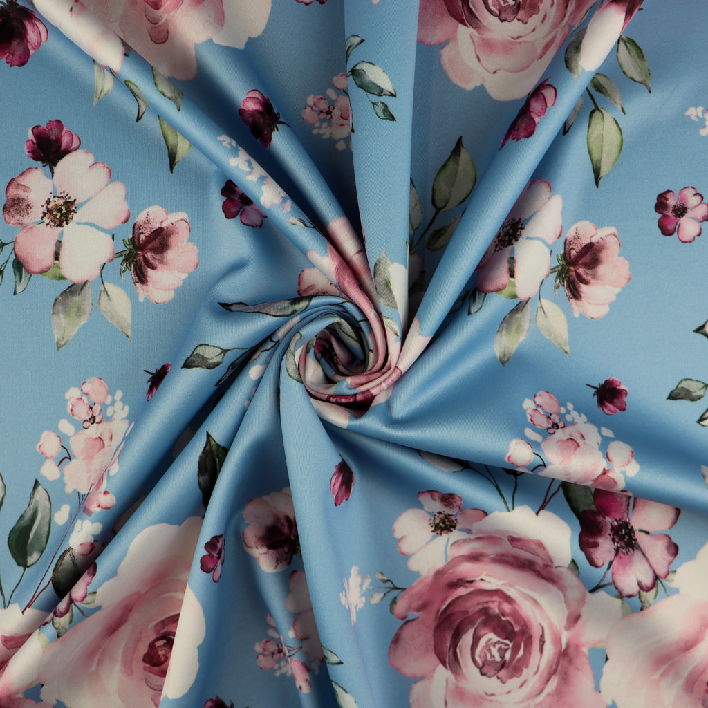 FS1090 Botanic Floral Scuba Stretch Fabric