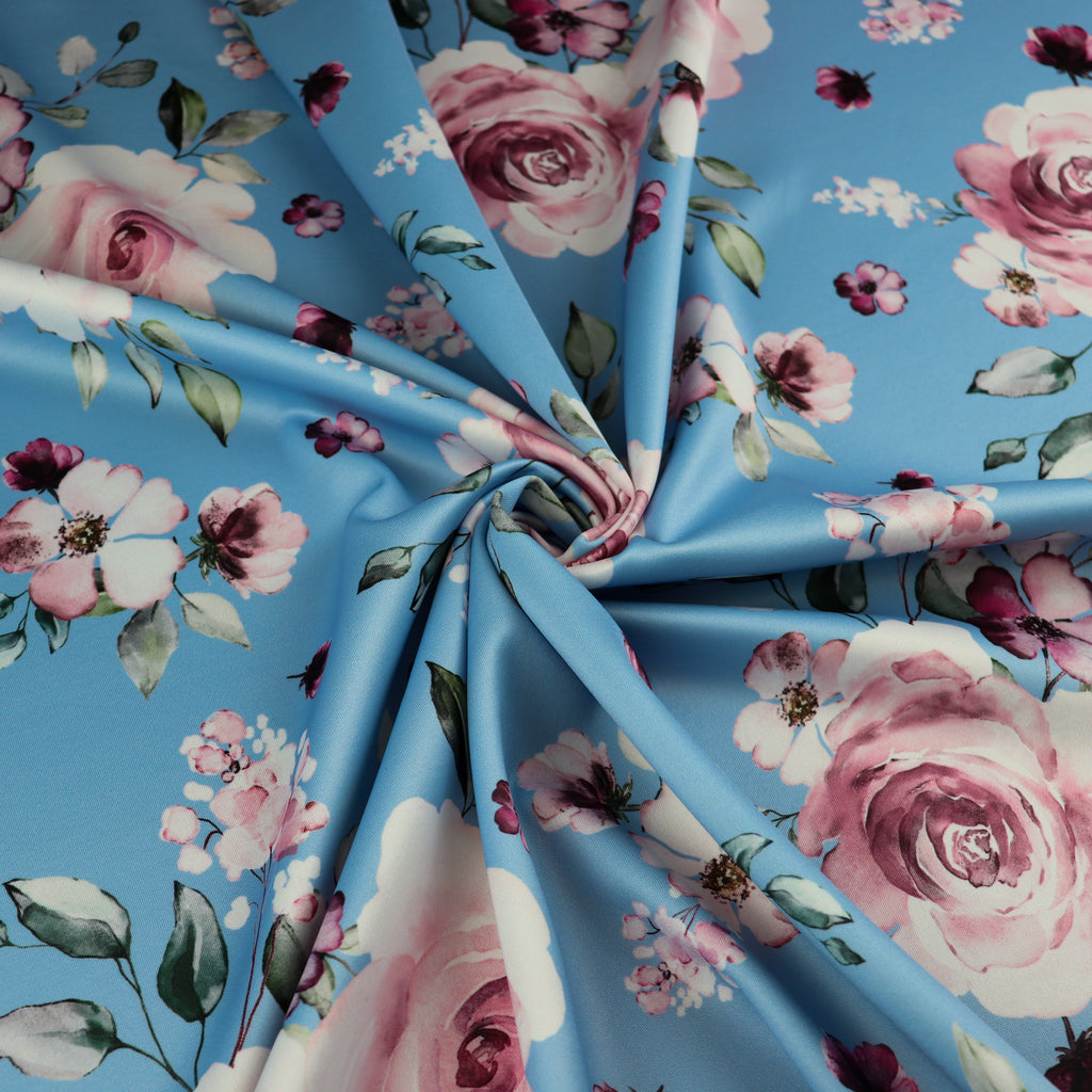 FS1090 Botanic Floral Scuba Stretch Fabric
