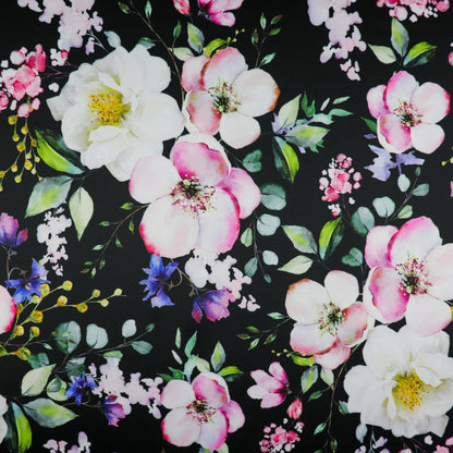 FS1089 Floral Petunia Scuba Stretch Fabric