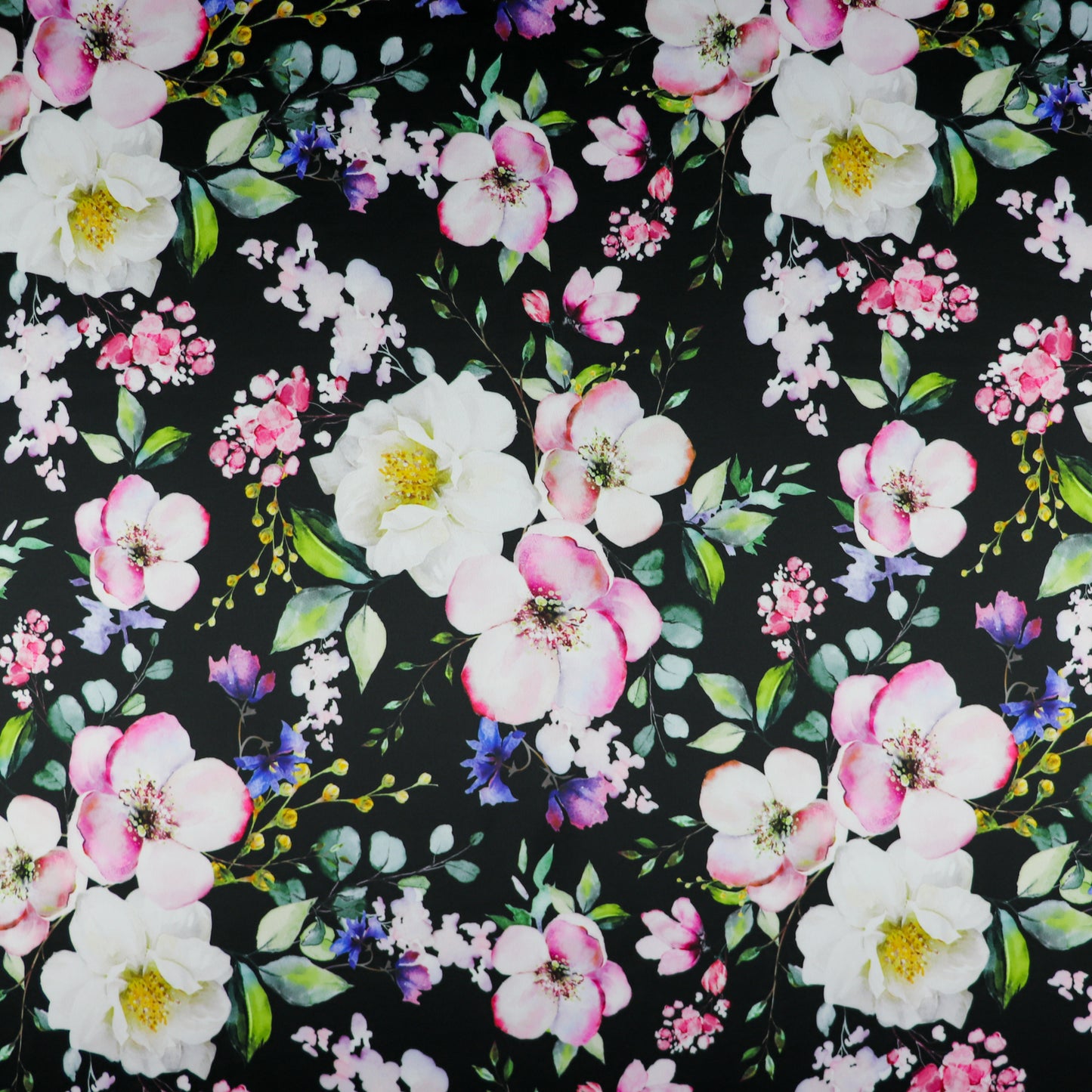 FS1089 Floral Petunia Scuba Stretch Fabric