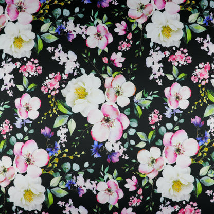 FS1089 Floral Petunia Scuba Stretch Fabric