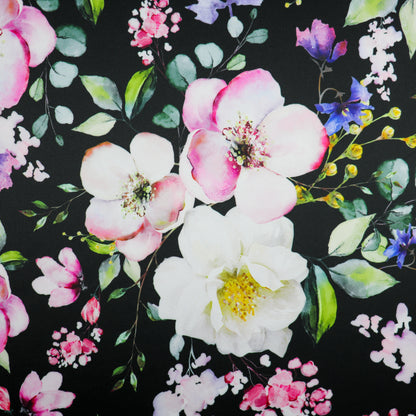 FS1089 Floral Petunia Scuba Stretch Fabric