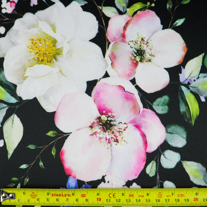 FS1089 Floral Petunia Scuba Stretch Fabric