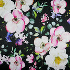 FS1089 Floral Petunia Scuba Stretch Fabric