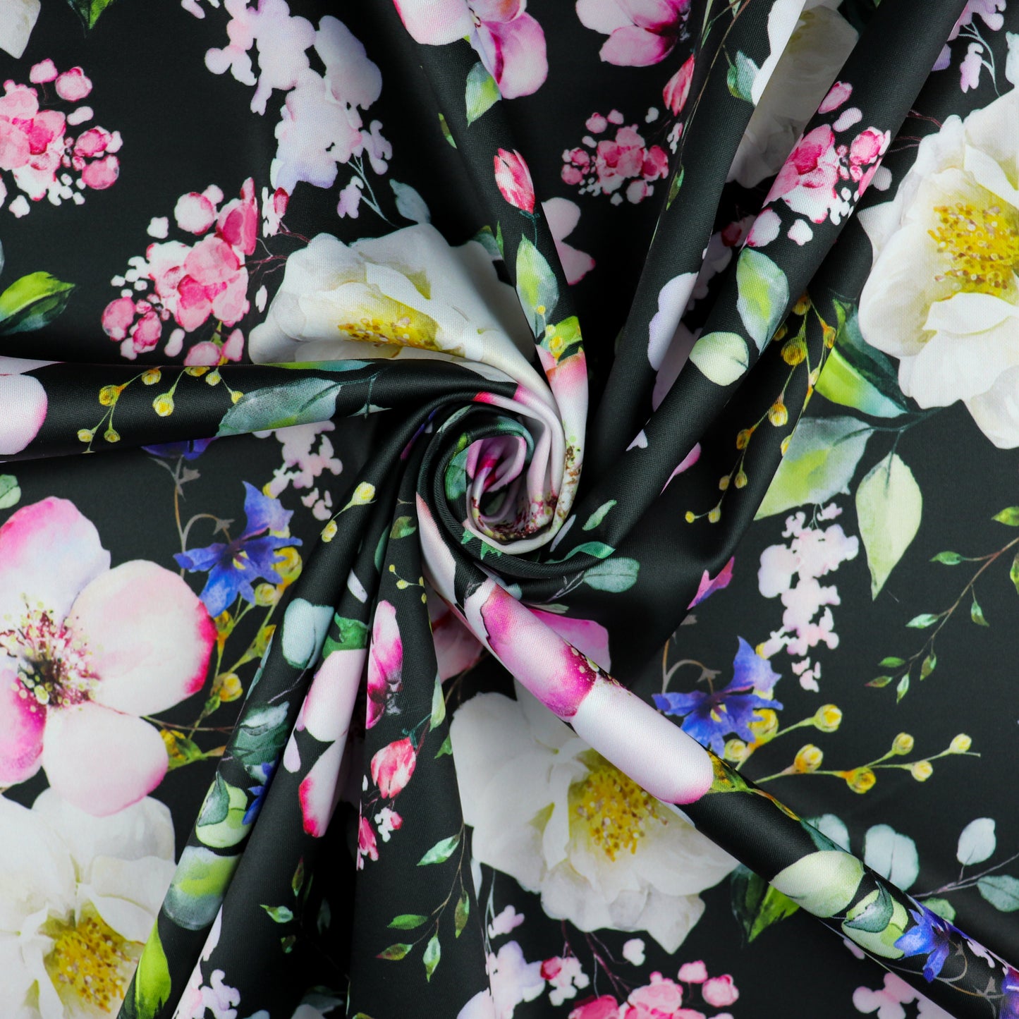 FS1089 Floral Petunia Scuba Stretch Fabric