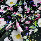 FS1089 Floral Petunia Scuba Stretch Fabric
