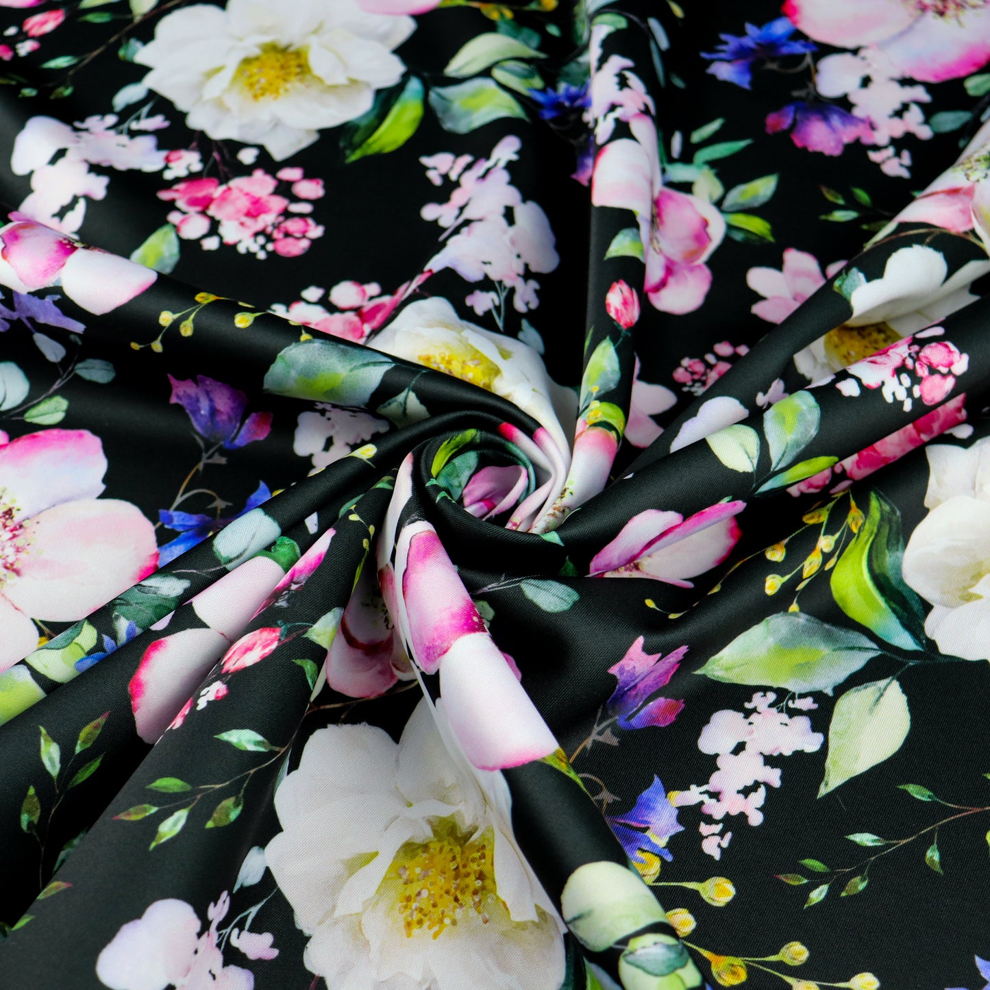 FS1089 Floral Petunia Scuba Stretch Fabric