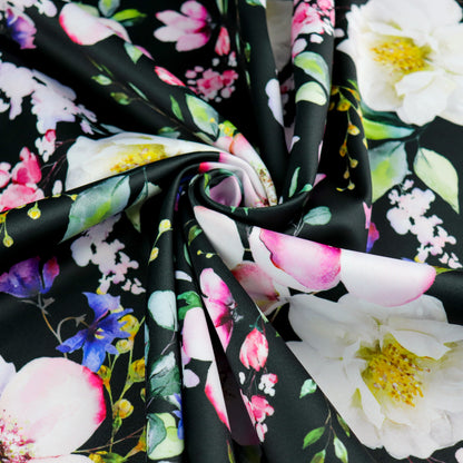 FS1089 Floral Petunia Scuba Stretch Fabric