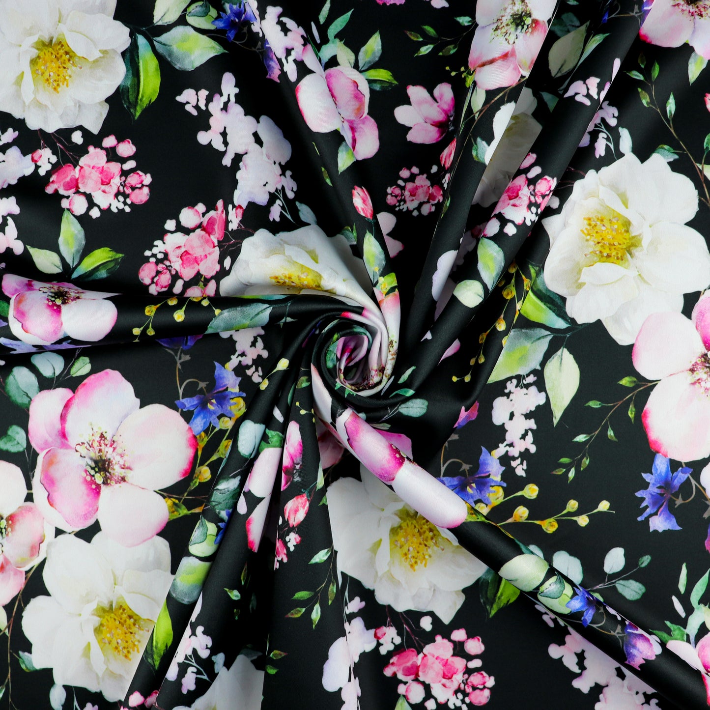 FS1089 Floral Petunia Scuba Stretch Fabric