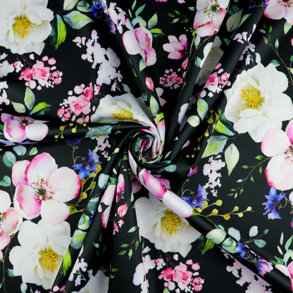 FS1089 Floral Petunia Scuba Stretch Fabric