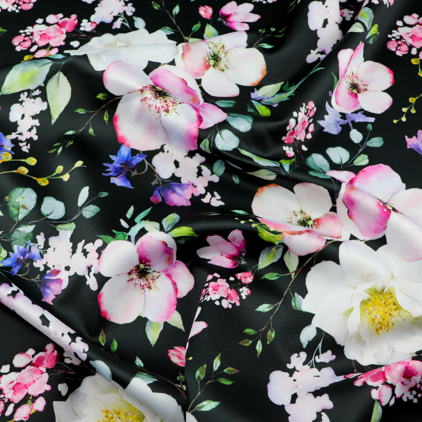 FS1089 Floral Petunia Scuba Stretch Fabric