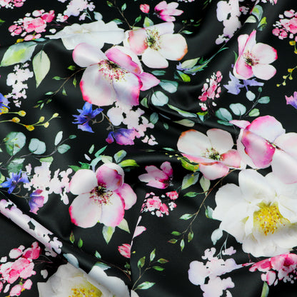 FS1089 Floral Petunia Scuba Stretch Fabric