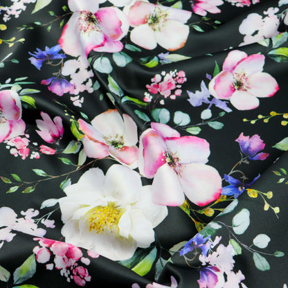 FS1089 Floral Petunia Scuba Stretch Fabric