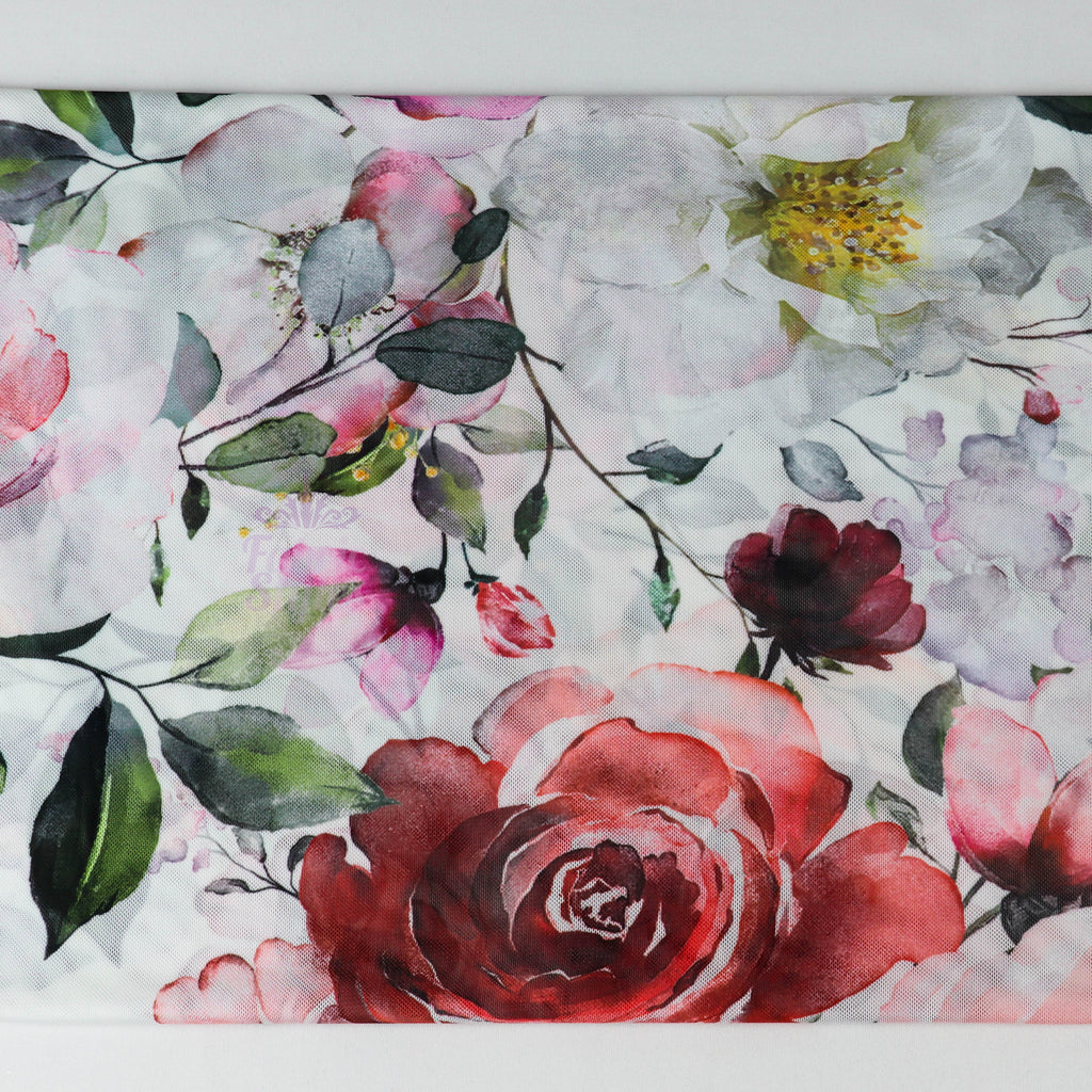 Pink Rose Garden Power Mesh