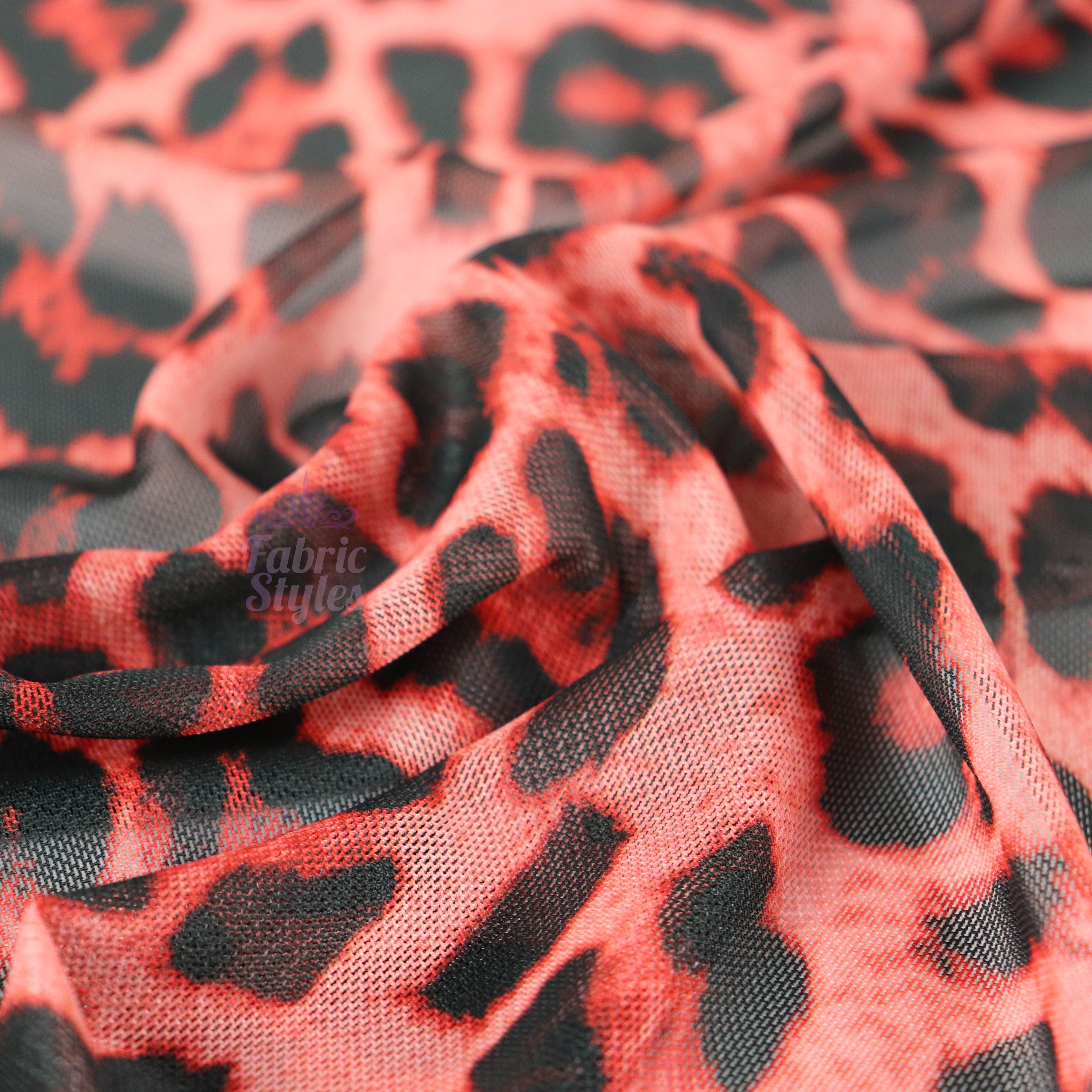 Leopard Print Power Mesh