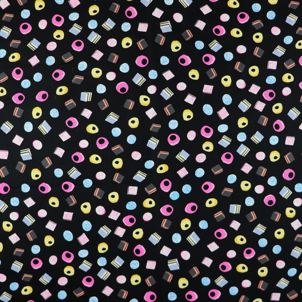 Liquorice Allsorts Cotton Fabric 0.7 Metres