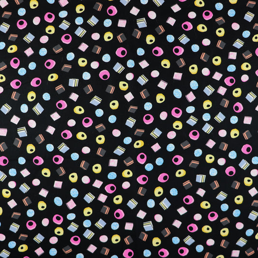 Liquorice Allsorts Cotton Fabric 0.7 Metres