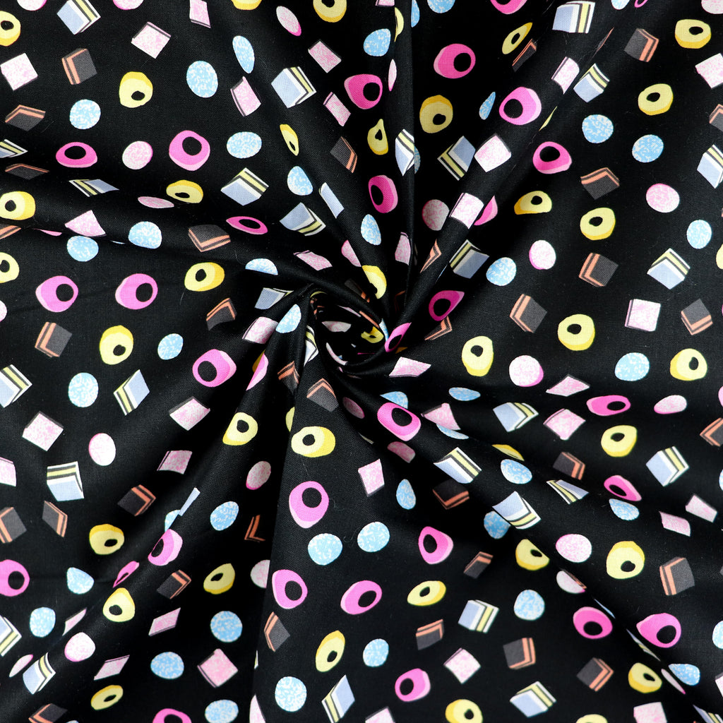 Liquorice Allsorts Cotton Fabric 0.7 Metres