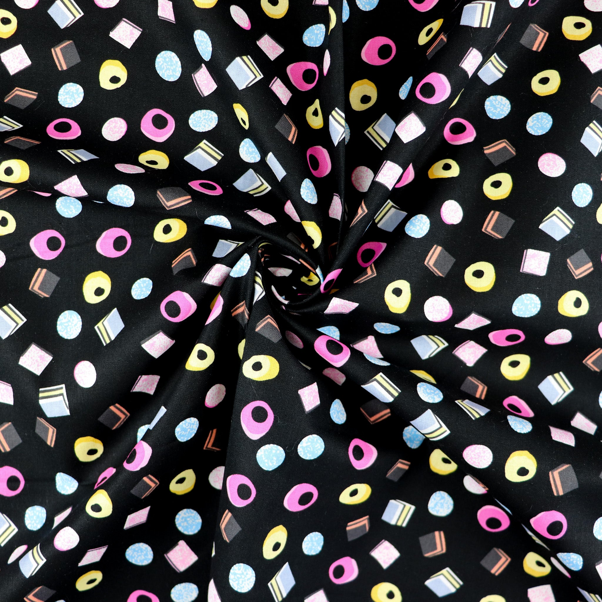 Liquorice Allsorts Cotton Fabric 0.7 Metres