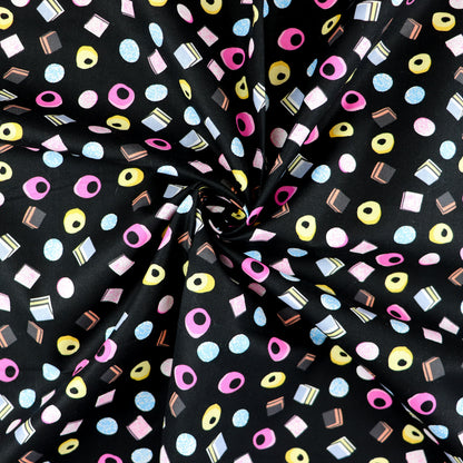 Liquorice Allsorts Cotton Fabric 0.8 Metres