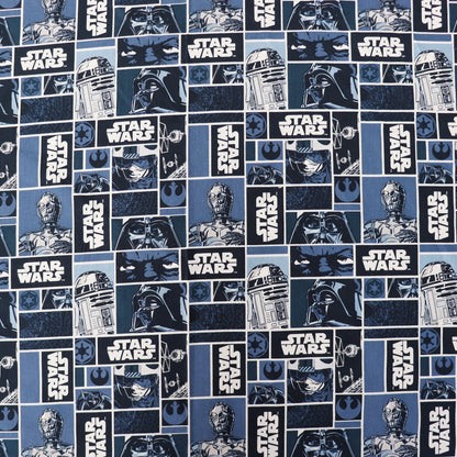 Star Wars Darth Vader R2 D2 Cotton Fabric 0.35 Metres