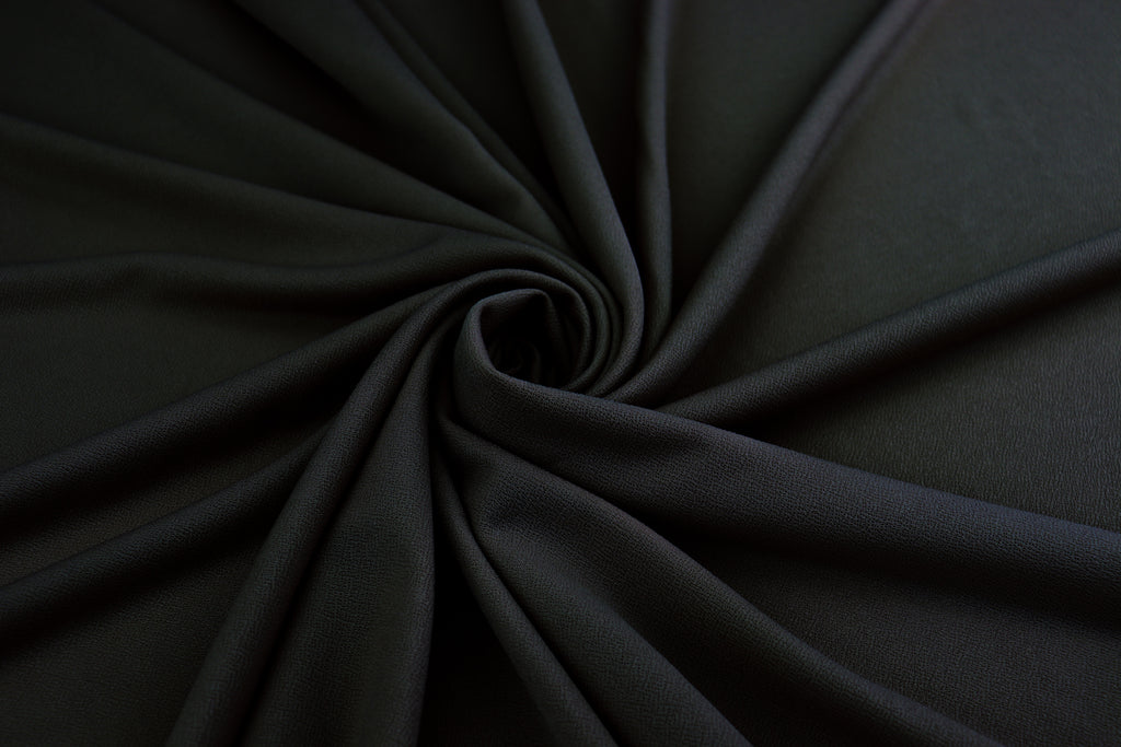 FS553 Valentino Crepe Colours | Fabric | Black, Blouse, Blush, drape, Dress making, Fabric, fashion fabric, Floral Leopard, Fuchsia, Mustard, Navy, New, Plain, Red, sewing, Stretchy, suede, textured, Valentino, Valentino Crepe, Waffle | Fabric Styles
