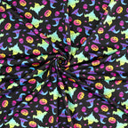 Neon Ghost Halloween Fabric