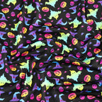 Neon Ghost Halloween Fabric