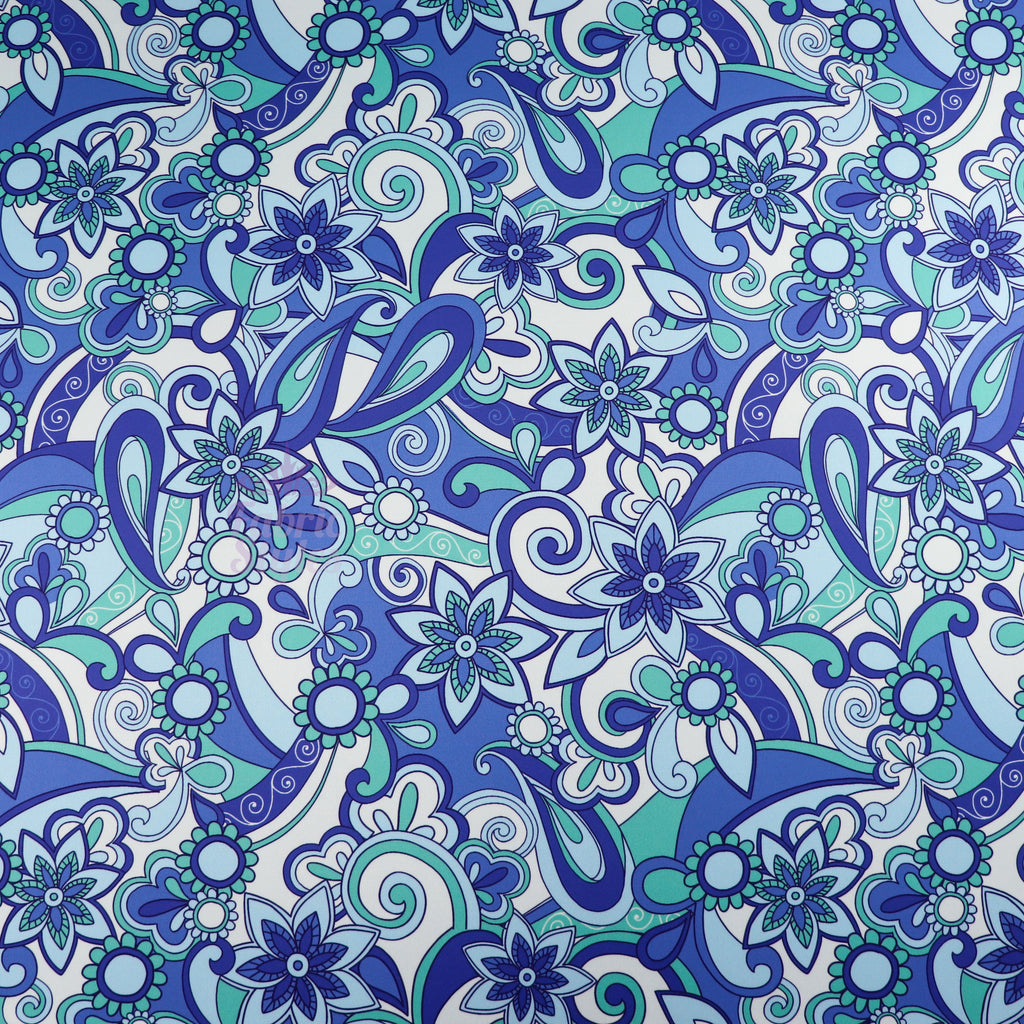 Blue Swirl Floral