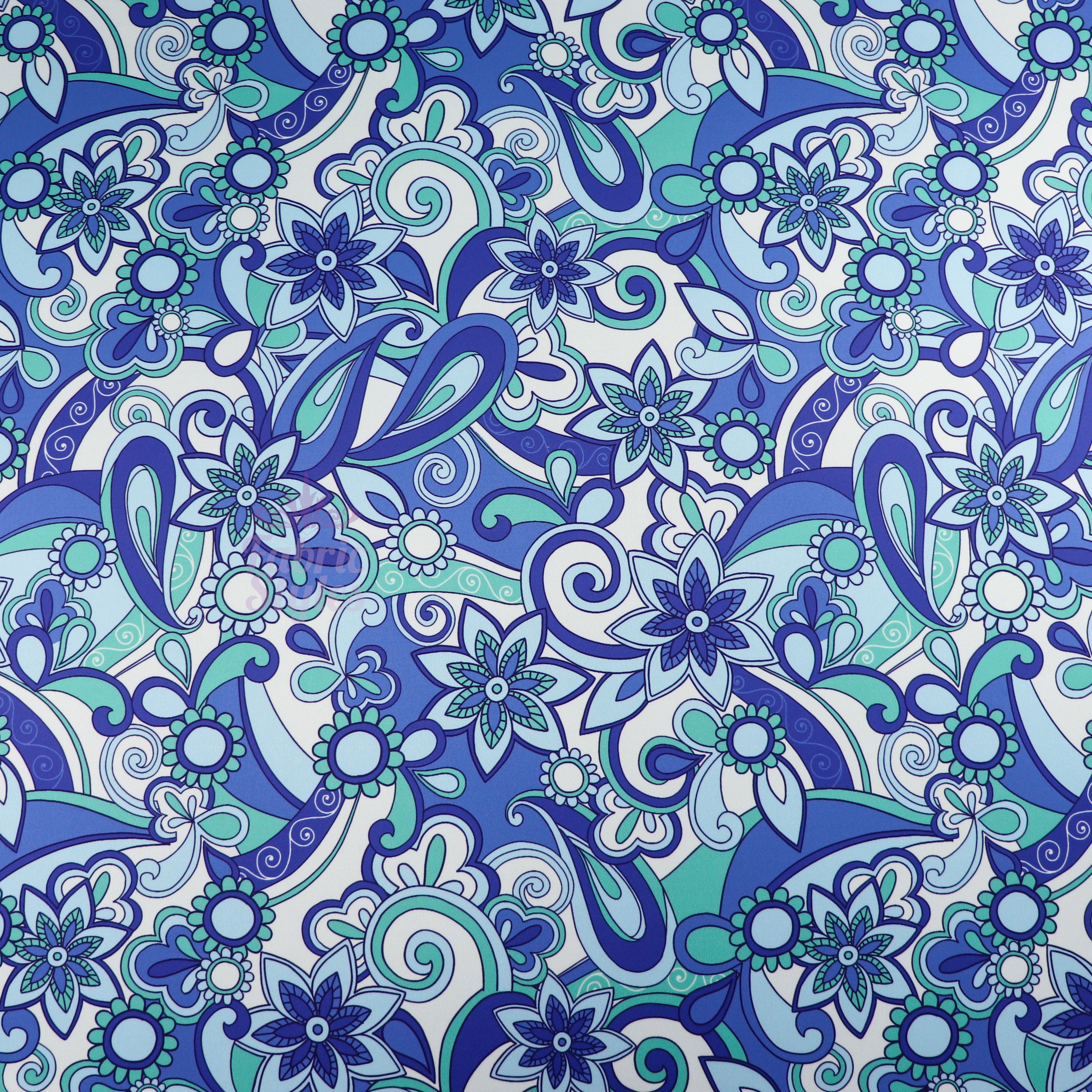 Blue Swirl Floral